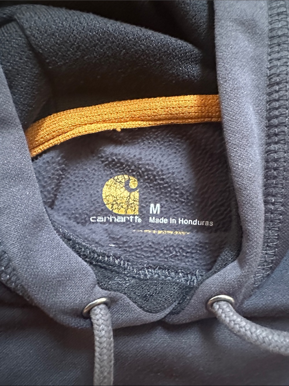 Carhartt Gray Hoodie size Medium with Red Logo like new condition - Picture 2 of 8